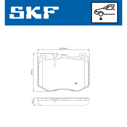 Sada brzdových platničiek kotúčovej brzdy VKBP 80298 /SKF/ - obr. 1