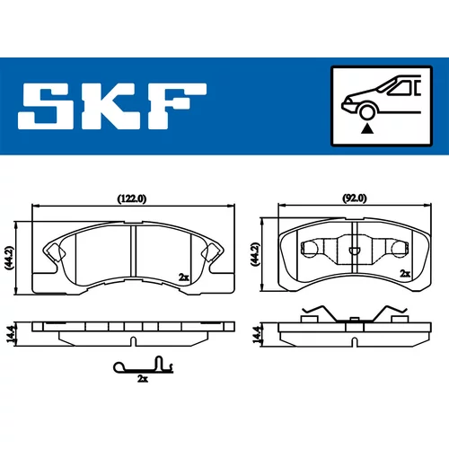 Sada brzdových platničiek kotúčovej brzdy VKBP 80490 A /SKF/ - obr. 1
