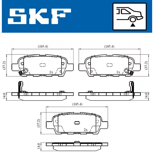 Sada brzdových platničiek kotúčovej brzdy VKBP 90107 A /SKF/ - obr. 6