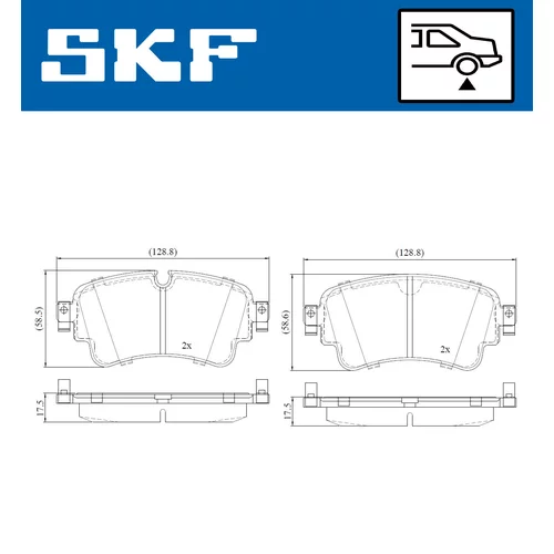 Sada brzdových platničiek kotúčovej brzdy VKBP 90165 /SKF/ - obr. 5