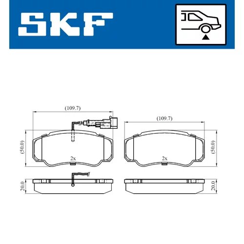 Sada brzdových platničiek kotúčovej brzdy VKBP 90266 E /SKF/ - obr. 6