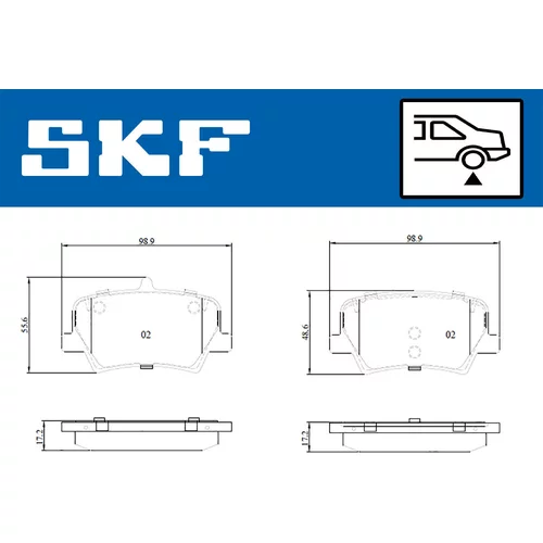 Sada brzdových platničiek kotúčovej brzdy VKBP 91318 /SKF/ - obr. 1