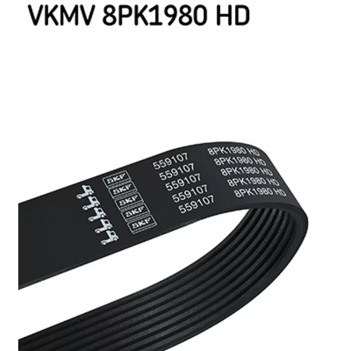 Ozubený klinový remeň SKF VKMV 8PK1980 HD