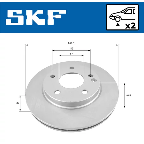 Brzdový kotúč VKBD 80119 V2 /SKF/ - obr. 1