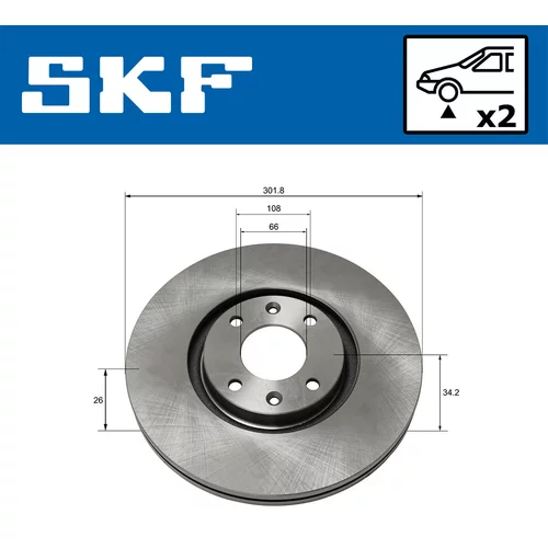 Brzdový kotúč VKBD 80135 V2 /SKF/ - obr. 1
