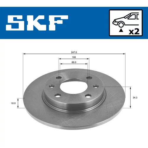 Brzdový kotúč VKBD 80165 S2 /SKF/ - obr. 1