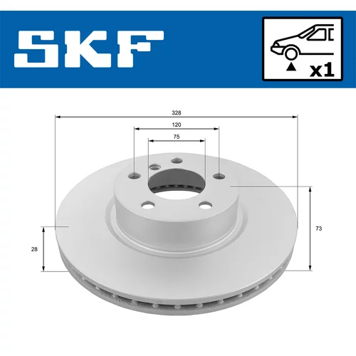 Brzdový kotúč VKBD 80179 V1 /SKF/ - obr. 1