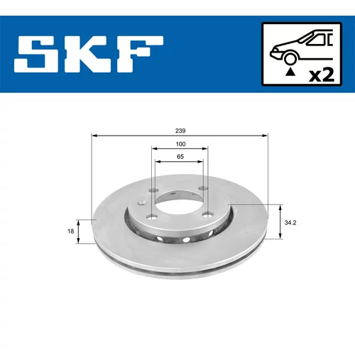 Brzdový kotúč VKBD 80331 V2 /SKF/ - obr. 1