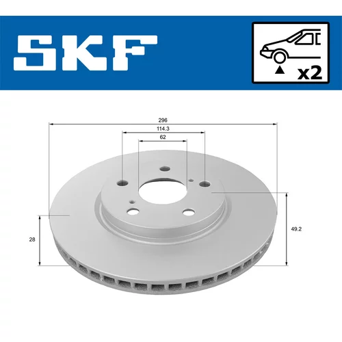 Brzdový kotúč VKBD 80353 V2 /SKF/ - obr. 1