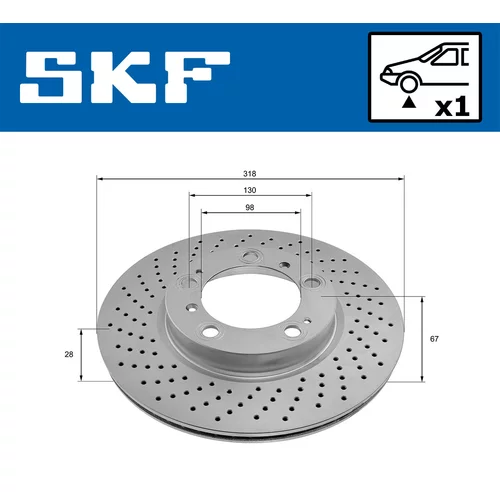 Brzdový kotúč VKBD 80568 V1 /SKF/ - obr. 1