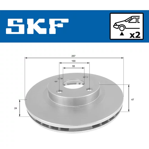 Brzdový kotúč VKBD 80831 V2 /SKF/ - obr. 1