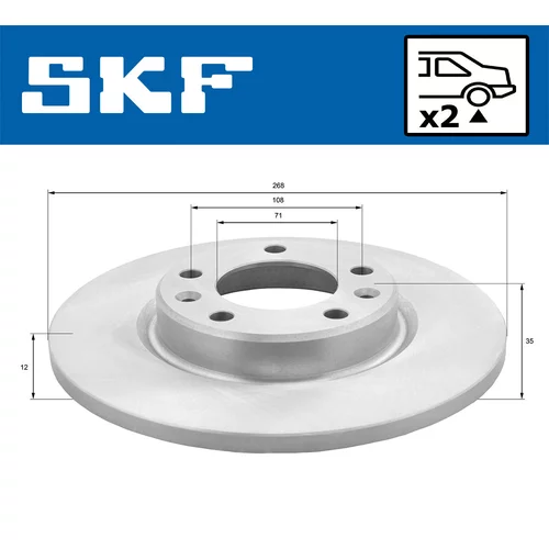 Brzdový kotúč VKBD 90087 S2 /SKF/ - obr. 1