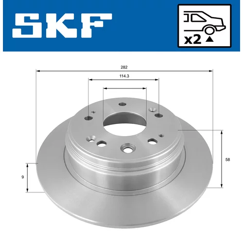 Brzdový kotúč VKBD 91098 S2 /SKF/ - obr. 1