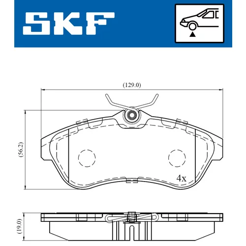 Sada brzdových platničiek kotúčovej brzdy VKBP 80344 /SKF/ - obr. 6