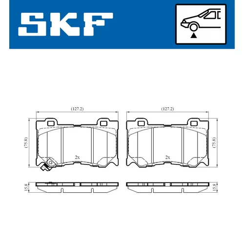 Sada brzdových platničiek kotúčovej brzdy VKBP 80546 A /SKF/ - obr. 5
