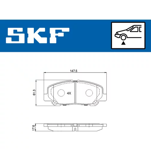 Sada brzdových platničiek kotúčovej brzdy VKBP 81391 /SKF/ - obr. 1