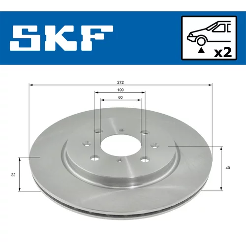 Brzdový kotúč VKBD 80185 V2 /SKF/ - obr. 1