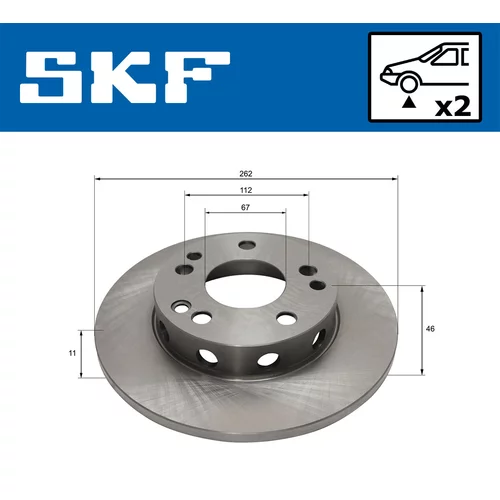 Brzdový kotúč VKBD 80363 S2 /SKF/ - obr. 1