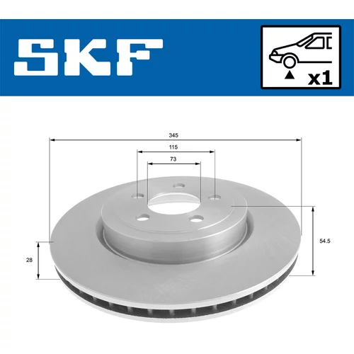 Brzdový kotúč VKBD 80553 V1 /SKF/ - obr. 1