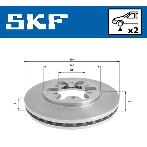 Brzdový kotúč VKBD 80910 V2 /SKF/ - obr. 1