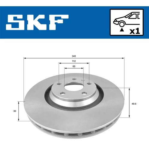Brzdový kotúč VKBD 80923 V1 /SKF/ - obr. 1