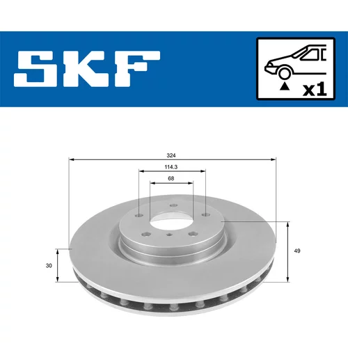 Brzdový kotúč VKBD 81116 V1 /SKF/ - obr. 1