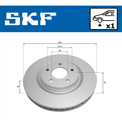Brzdový kotúč VKBD 81317 V1 /SKF/ - obr. 1