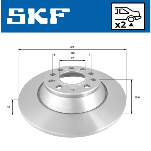 Brzdový kotúč VKBD 90209 S2 /SKF/ - obr. 1