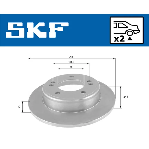 Brzdový kotúč VKBD 90352 S2 /SKF/ - obr. 1
