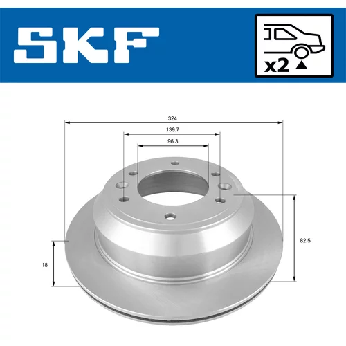 Brzdový kotúč VKBD 90483 V2 /SKF/ - obr. 1