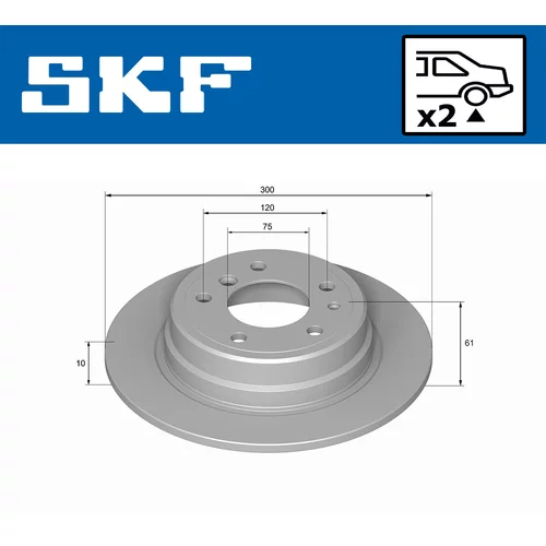 Brzdový kotúč VKBD 90573 S2 /SKF/ - obr. 1