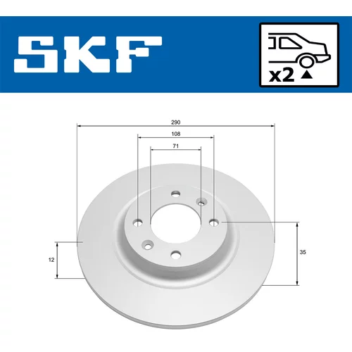 Brzdový kotúč VKBD 91165 S2 /SKF/ - obr. 1