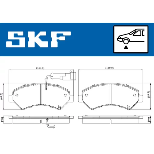 Sada brzdových platničiek kotúčovej brzdy VKBP 80210 E /SKF/ - obr. 1