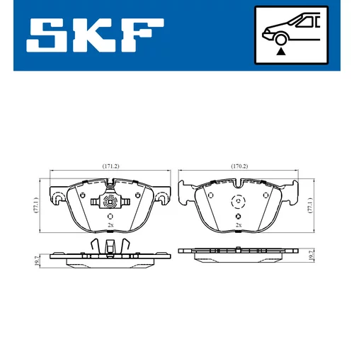 Sada brzdových platničiek kotúčovej brzdy VKBP 80249 /SKF/ - obr. 5