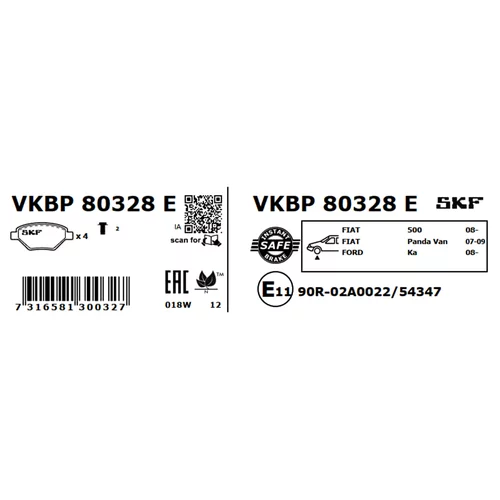 Sada brzdových platničiek kotúčovej brzdy VKBP 80328 E /SKF/ - obr. 7