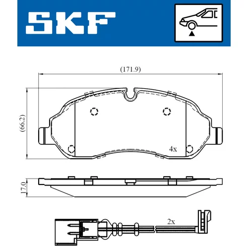 Sada brzdových platničiek kotúčovej brzdy VKBP 80377 E /SKF/ - obr. 1