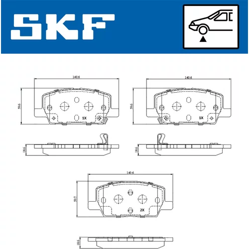 Sada brzdových platničiek kotúčovej brzdy VKBP 81325 A /SKF/ - obr. 1