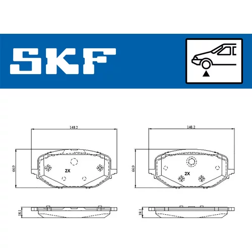 Sada brzdových platničiek kotúčovej brzdy VKBP 81384 /SKF/ - obr. 1
