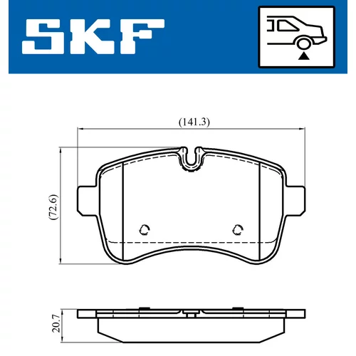 Sada brzdových platničiek kotúčovej brzdy VKBP 90140 /SKF/ - obr. 1
