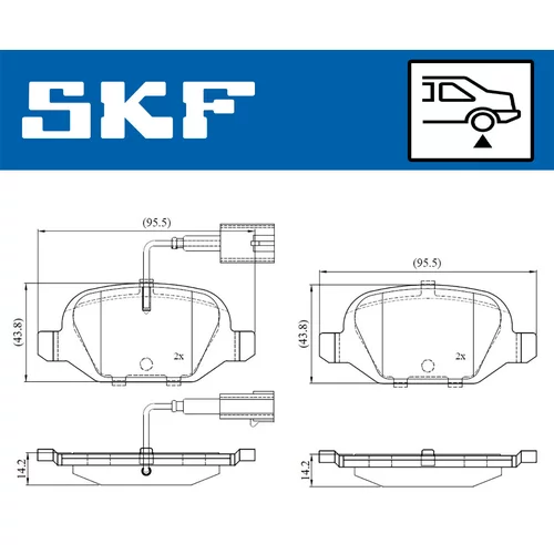 Sada brzdových platničiek kotúčovej brzdy VKBP 90391 E /SKF/ - obr. 1