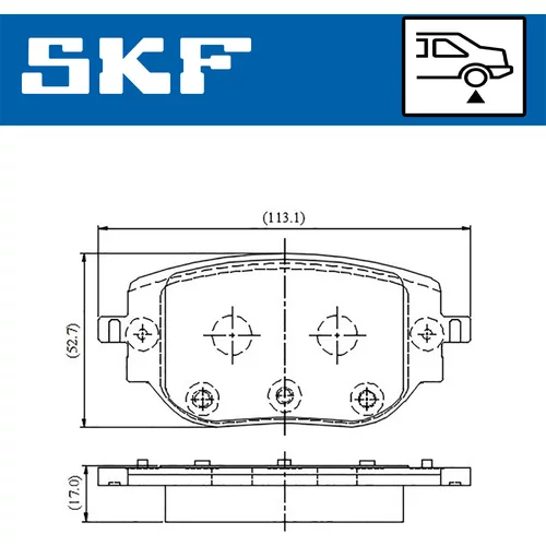 Sada brzdových platničiek kotúčovej brzdy VKBP 91412 /SKF/ - obr. 1