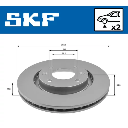Brzdový kotúč VKBD 80001 V2 /SKF/ - obr. 1