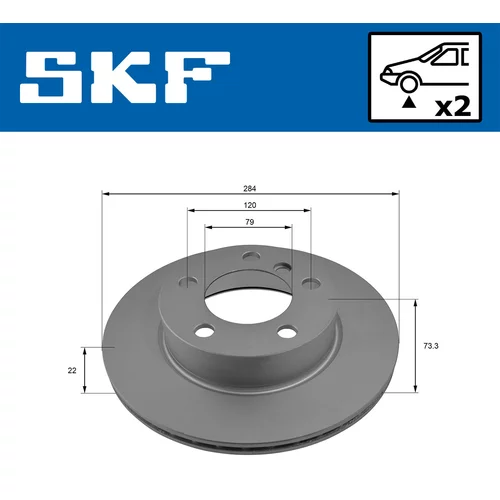 Brzdový kotúč VKBD 80089 V2 /SKF/ - obr. 1