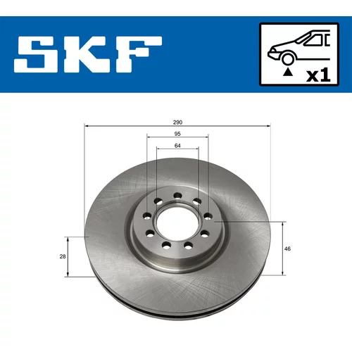 Brzdový kotúč VKBD 80159 V1 /SKF/ - obr. 1