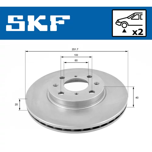 Brzdový kotúč VKBD 80167 V2 /SKF/ - obr. 1