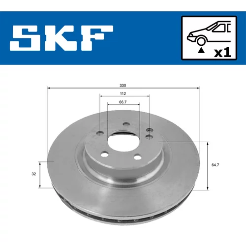Brzdový kotúč VKBD 80205 V1 /SKF/ - obr. 1