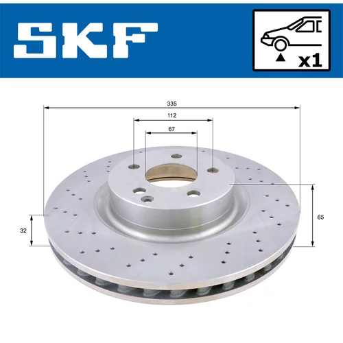 Brzdový kotúč VKBD 80559 V1 /SKF/ - obr. 1
