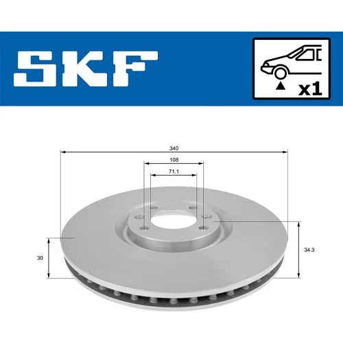 Brzdový kotúč VKBD 81219 V1 /SKF/ - obr. 1