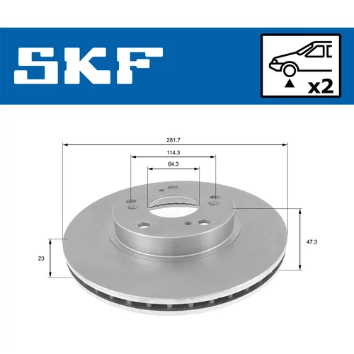 Brzdový kotúč VKBD 81302 V2 /SKF/ - obr. 1