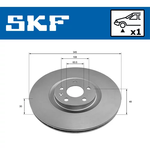 Brzdový kotúč VKBD 81327 V1 /SKF/ - obr. 1